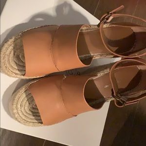 Tan Wedge Sandals
